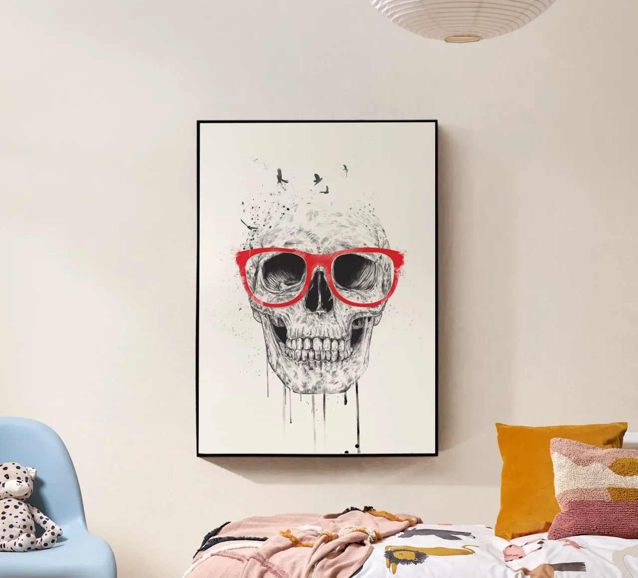 Skull with red glasses plexiglass da Balazs Solti