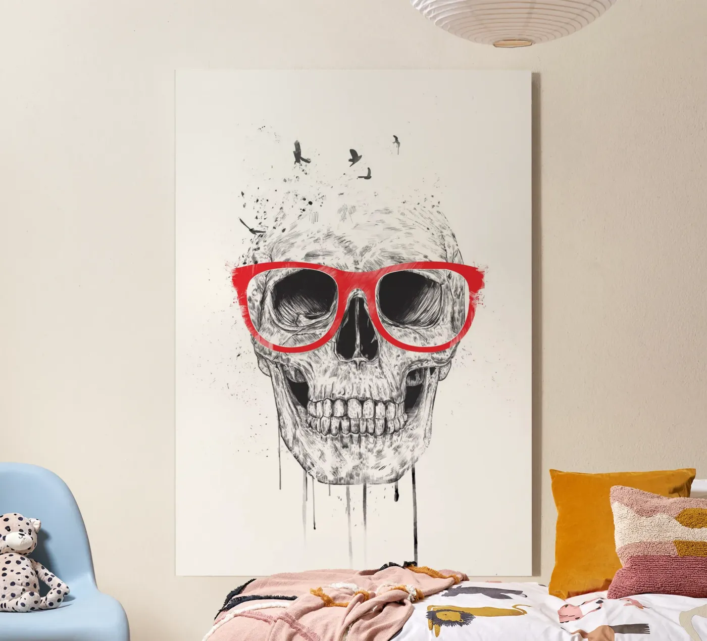 Skull with red glasses plexiglass da Balazs Solti