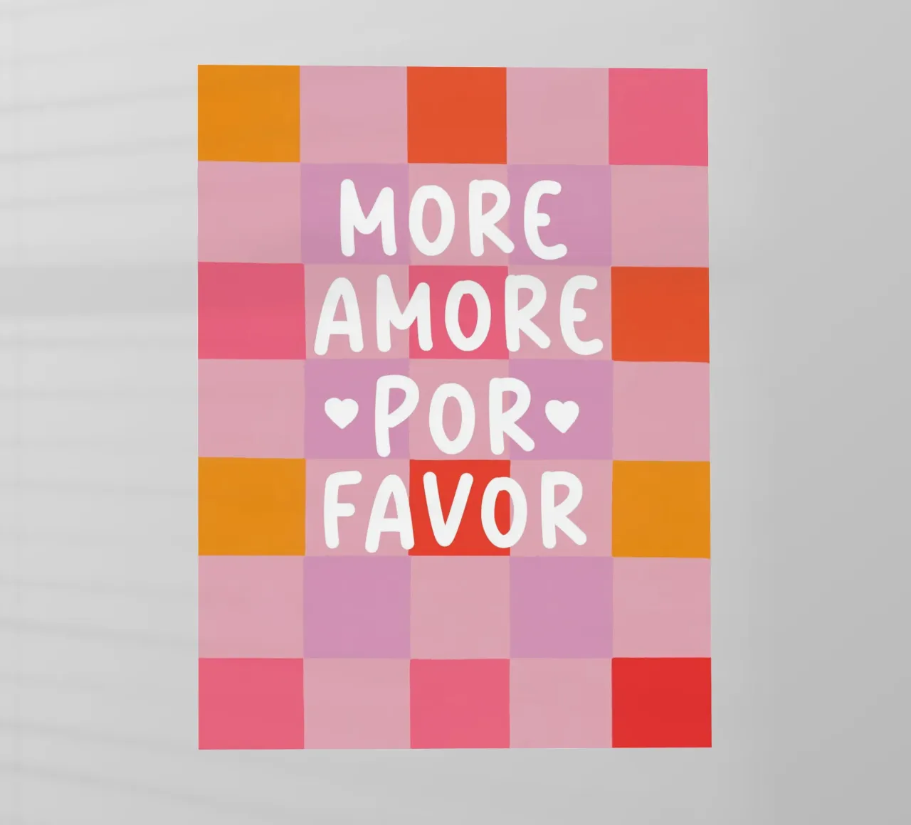 Più Amore in uno schema a scacchi pellicola backlit da Carinaprint