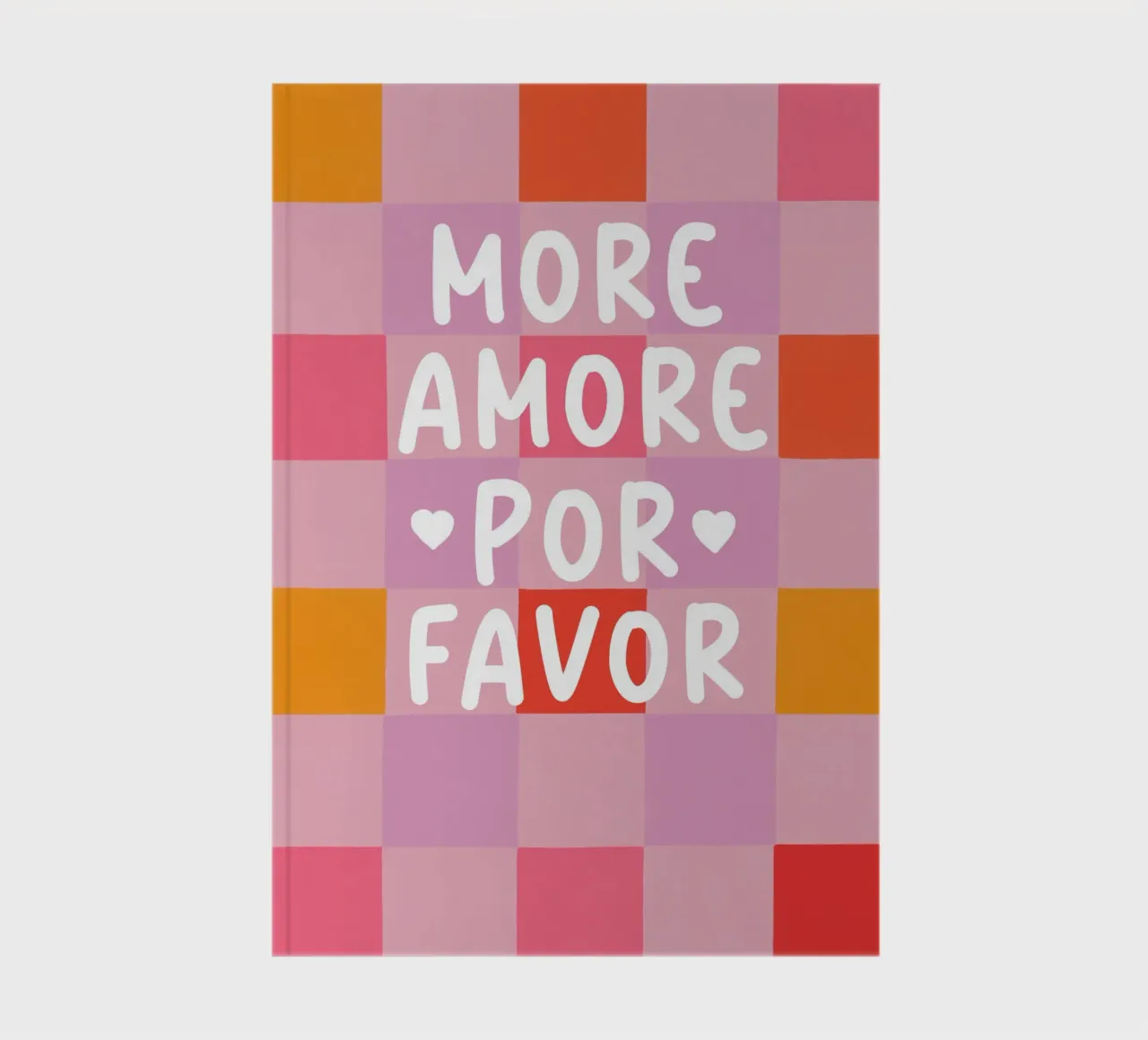 More Amore in a chess pattern notebook by Carinaprint