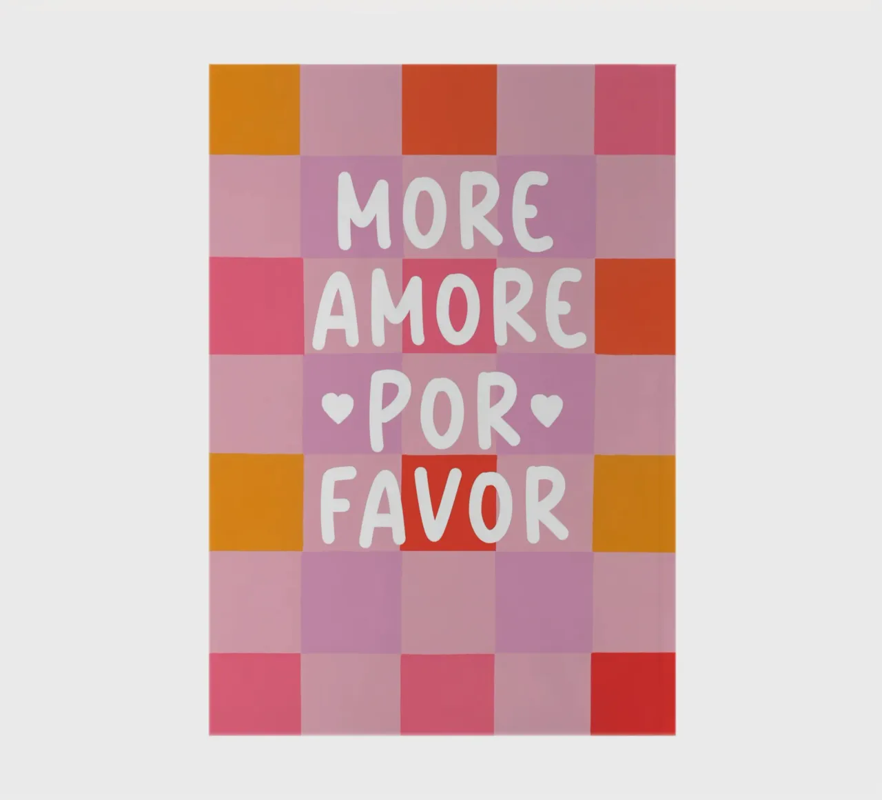 More Amore in a chess pattern notebook by Carinaprint