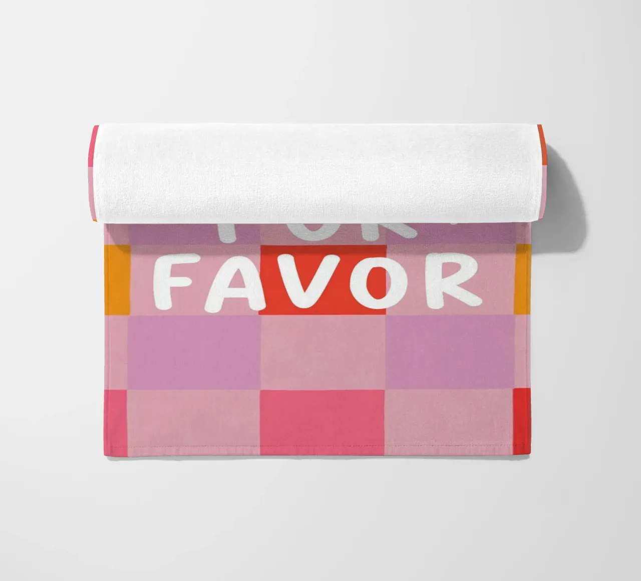 Più Amore in uno schema a scacchi telo mare da Carinaprint