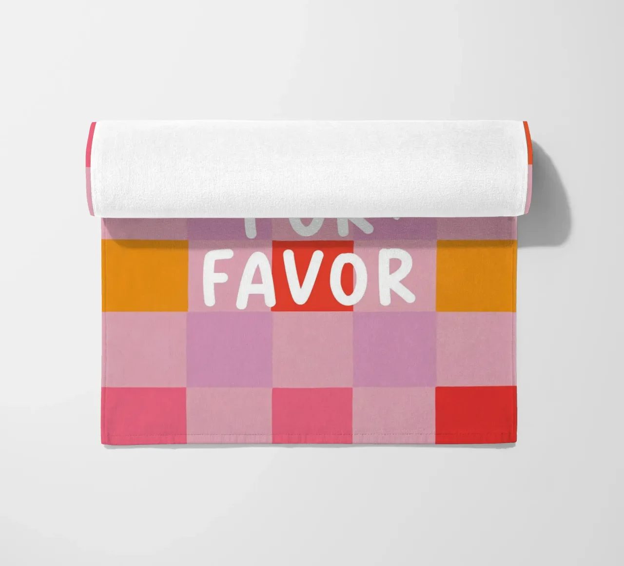 Più Amore in uno schema a scacchi telo mare da Carinaprint