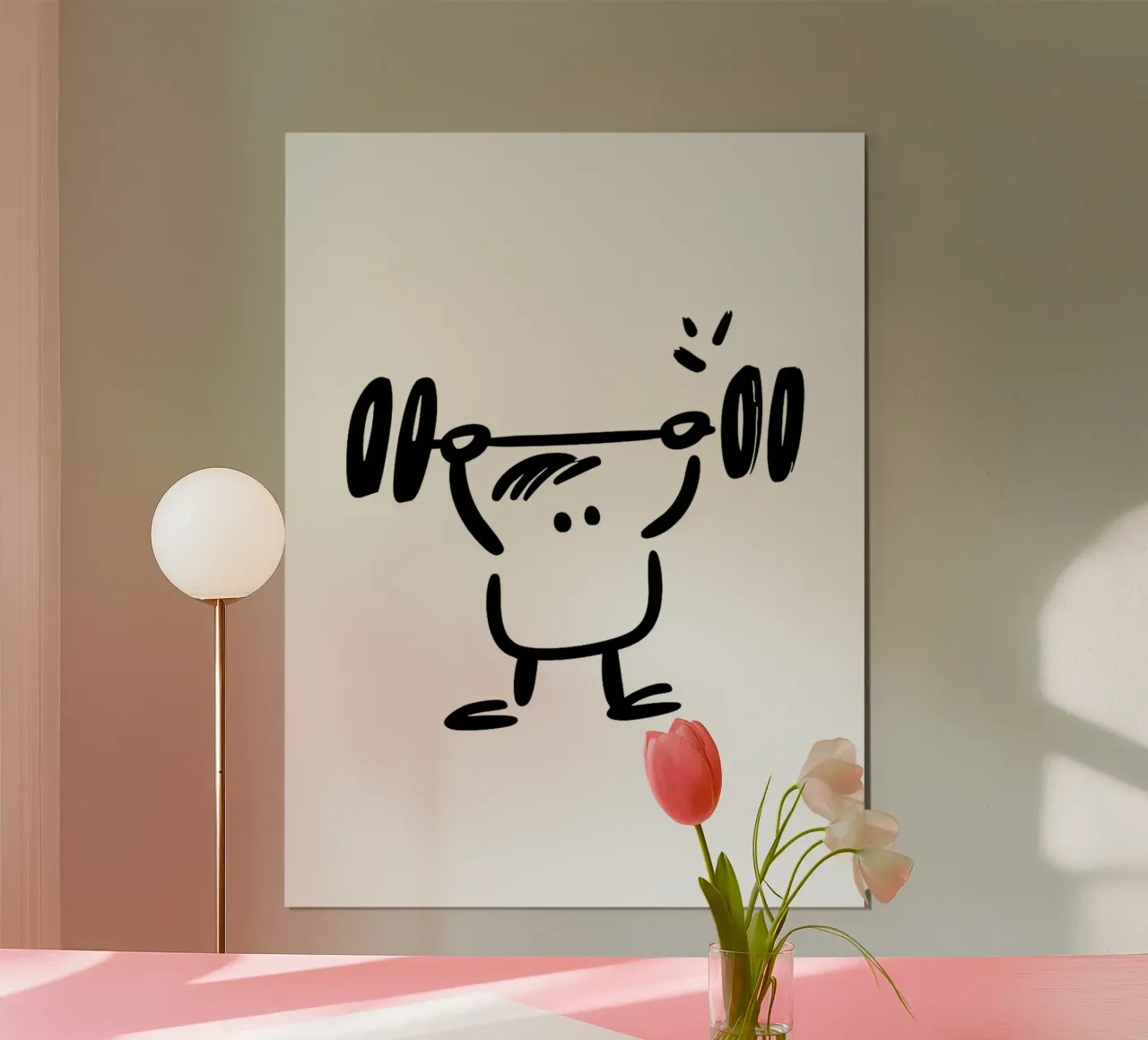 Figura del bastone di sollevamento pesi cartone animato poster da Ethan Smith