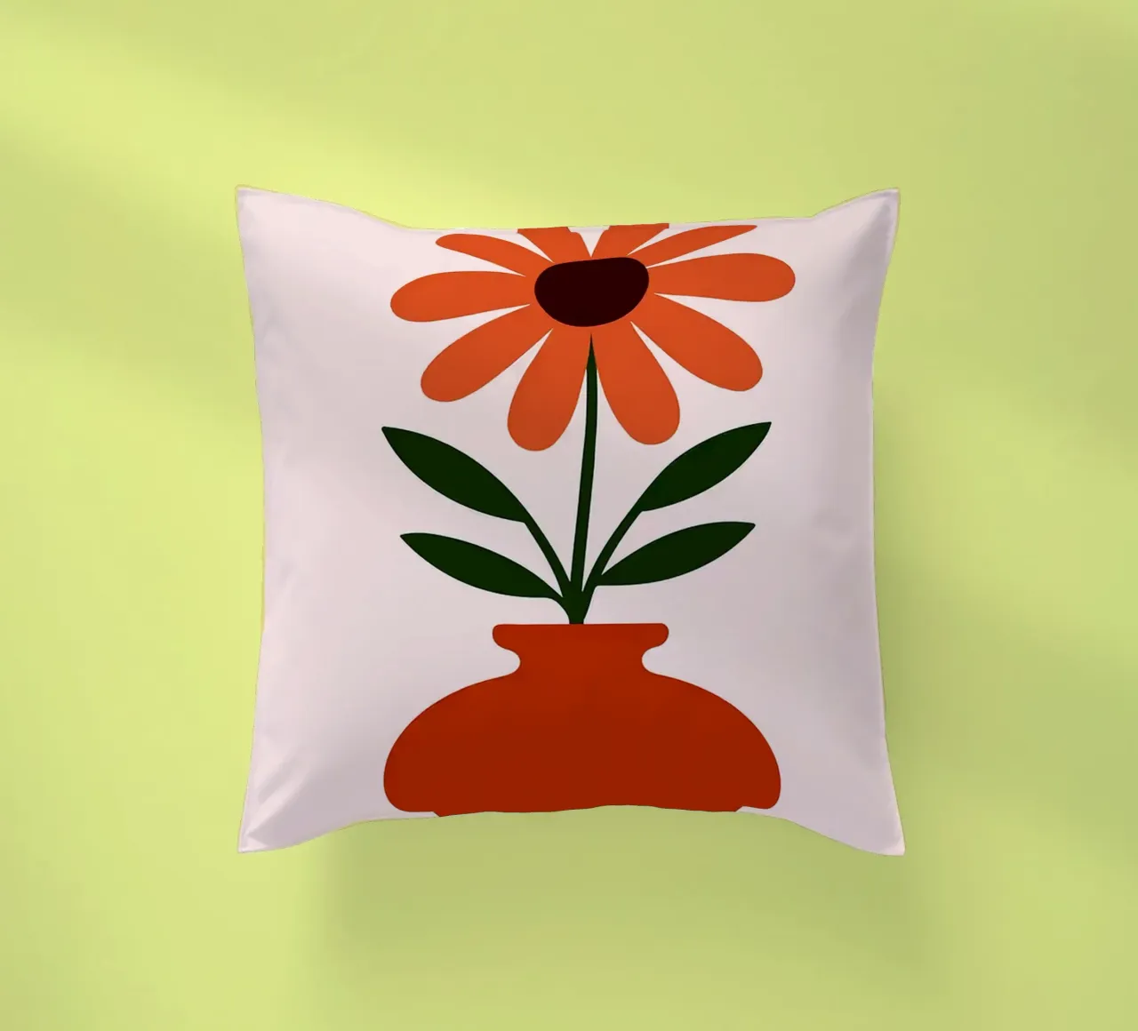 Illustrazione minimalista di un fiore in un vaso cuscino da Ethan Smith