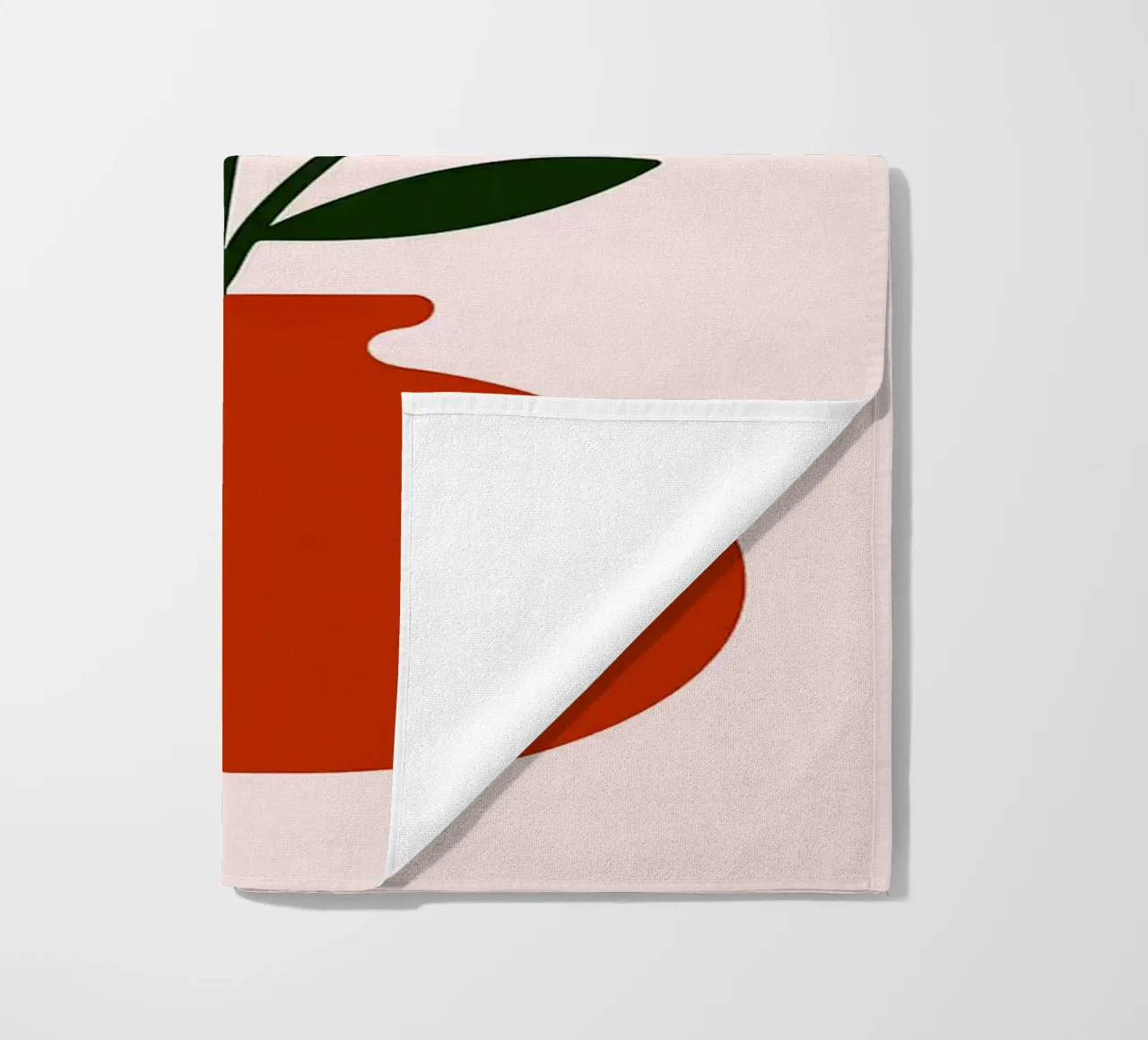 Illustration minimaliste d'une fleur dans un vase serviette de plage de Ethan Smith