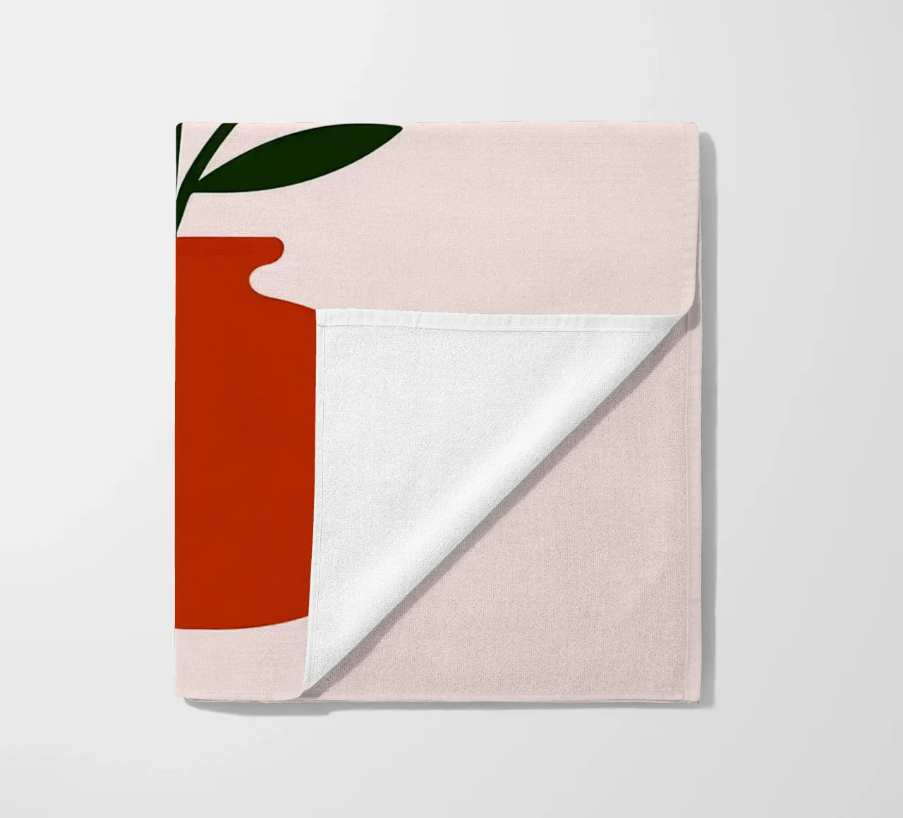 Illustration minimaliste d'une fleur dans un vase serviette de plage de Ethan Smith