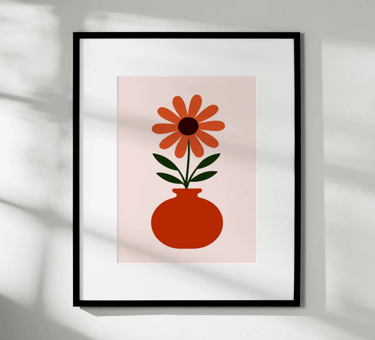Illustrazione minimalista di un fiore in un vaso poster da Ethan Smith