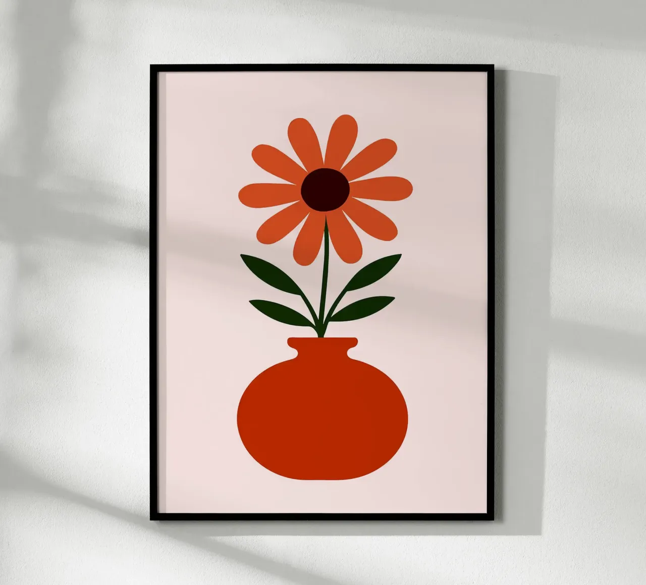 Illustrazione minimalista di un fiore in un vaso poster da Ethan Smith