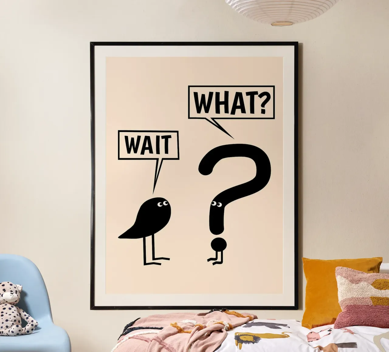 Wait What_ Funny Grammar Arte minimalista poster da Noah Bouchard