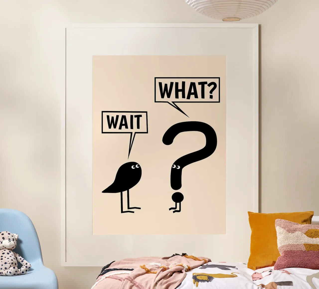 Wait What_ Funny Grammar Arte minimalista poster da Noah Bouchard