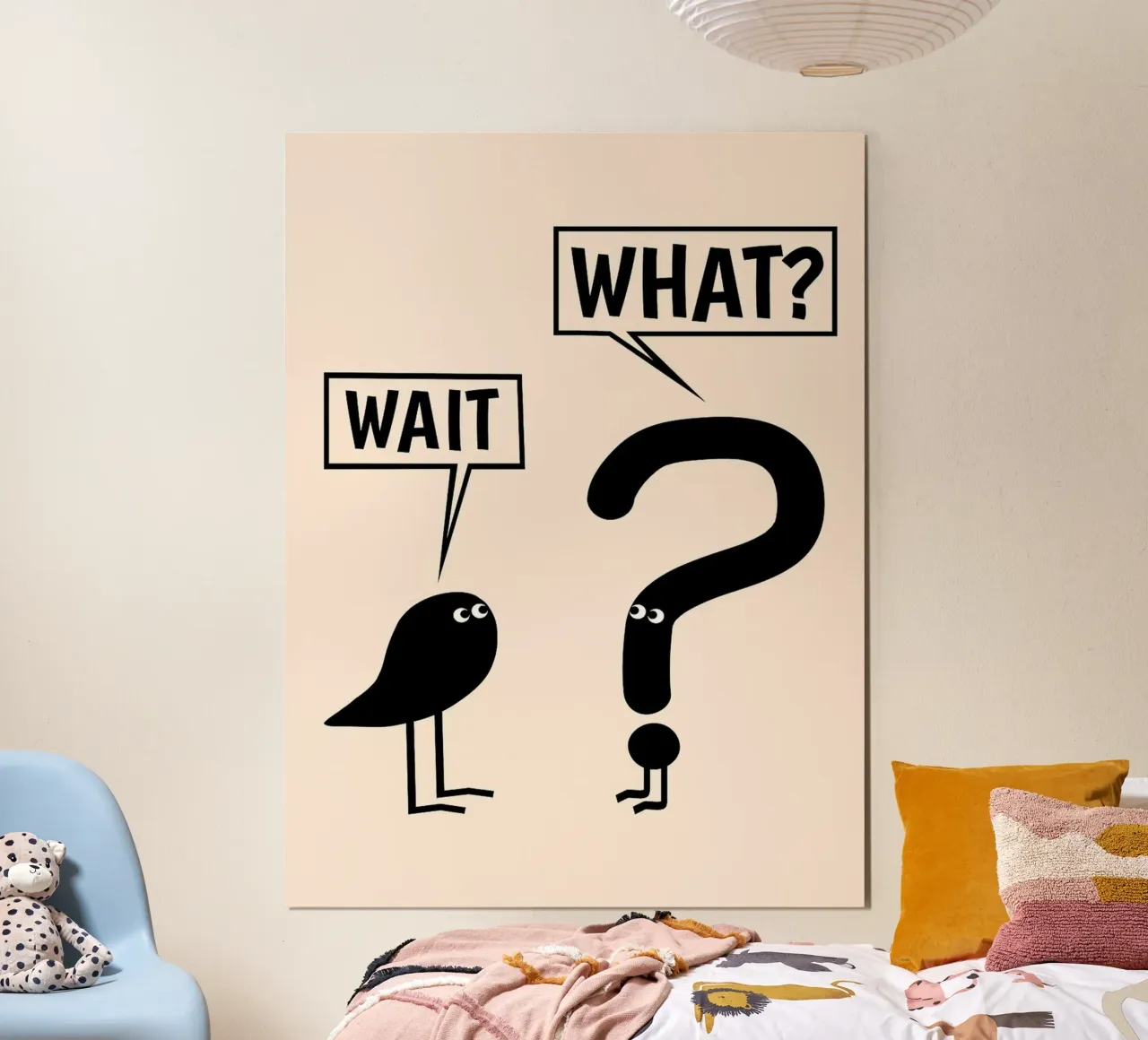 Wait What_ Funny Grammar Arte minimalista poster da Noah Bouchard