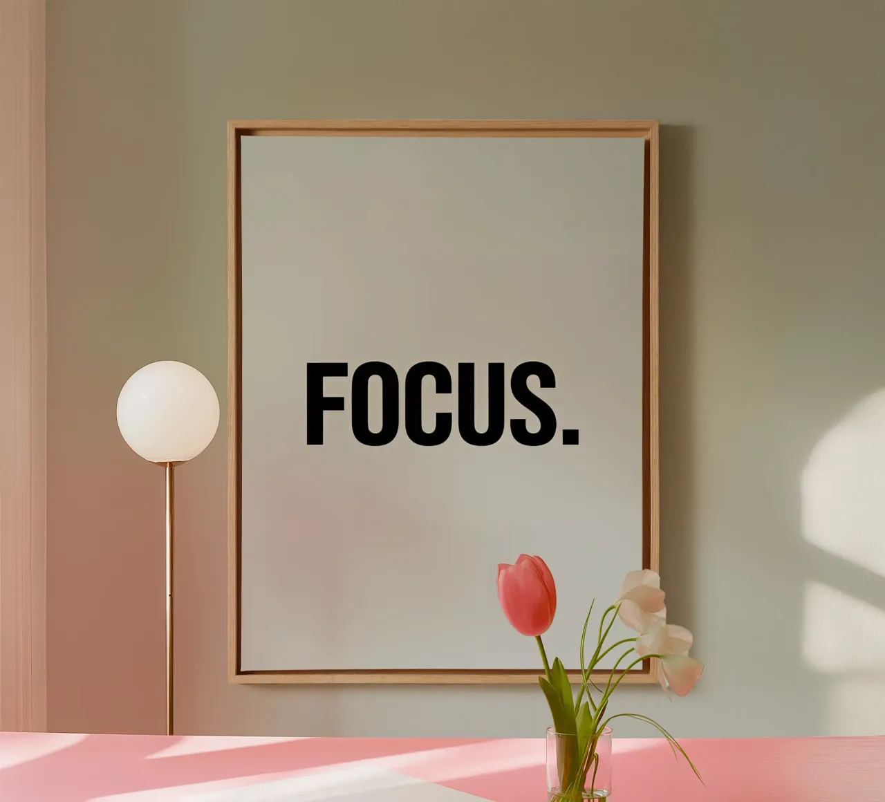 Focus Text Art tela con Cornice a cassetta da Noah Bouchard