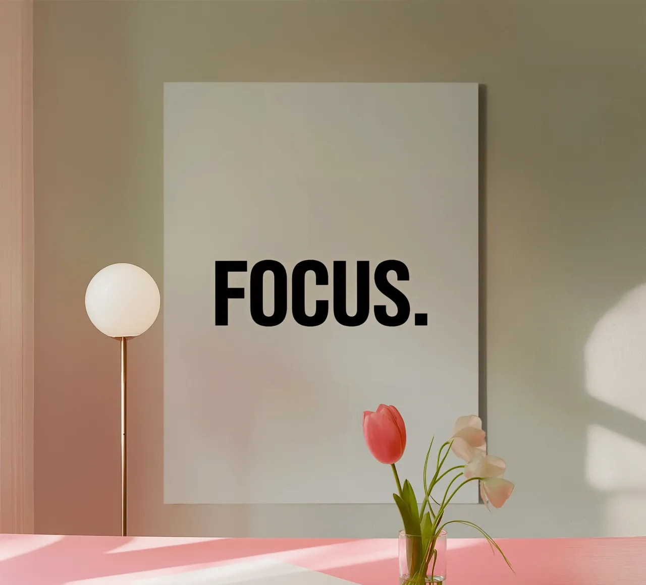 Focus Text Art tela con Cornice a cassetta da Noah Bouchard