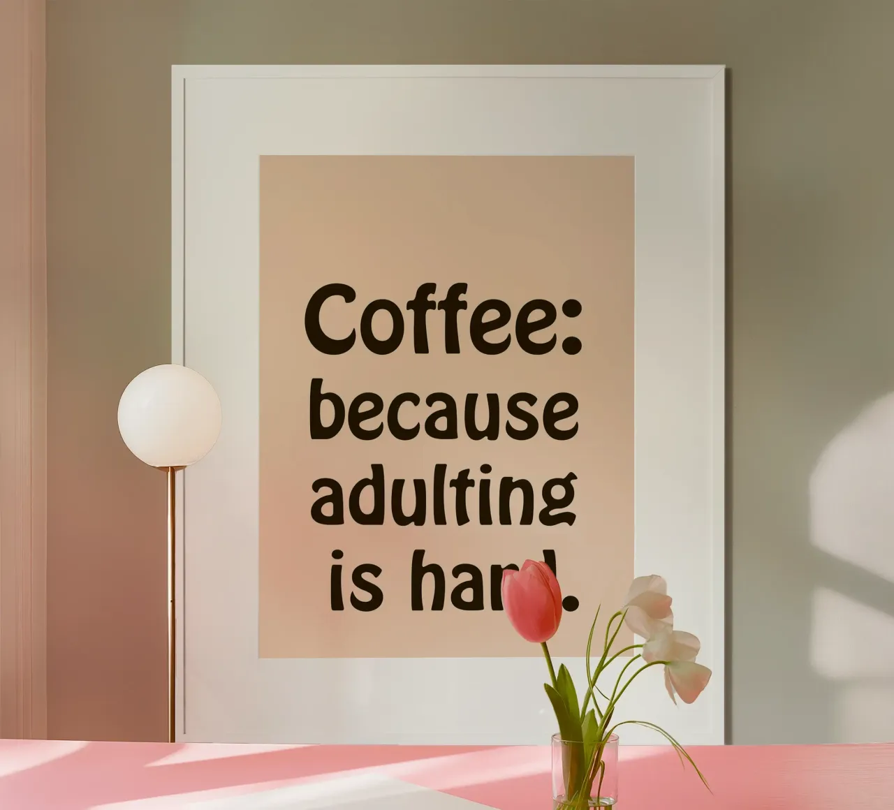 Caffè_ L'età adulta è difficile poster da Alexander Brown