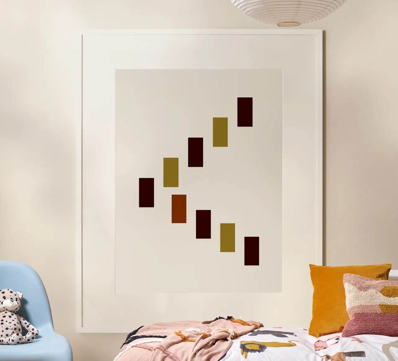 Rectangles abstraits dans les tons de terre poster de Logan Brown