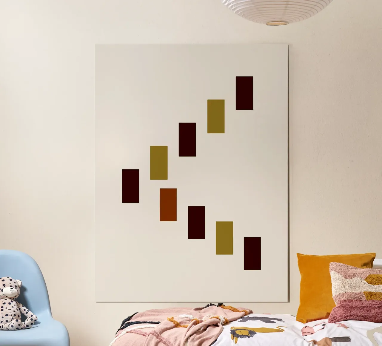 Rectangles abstraits dans les tons de terre poster de Logan Brown