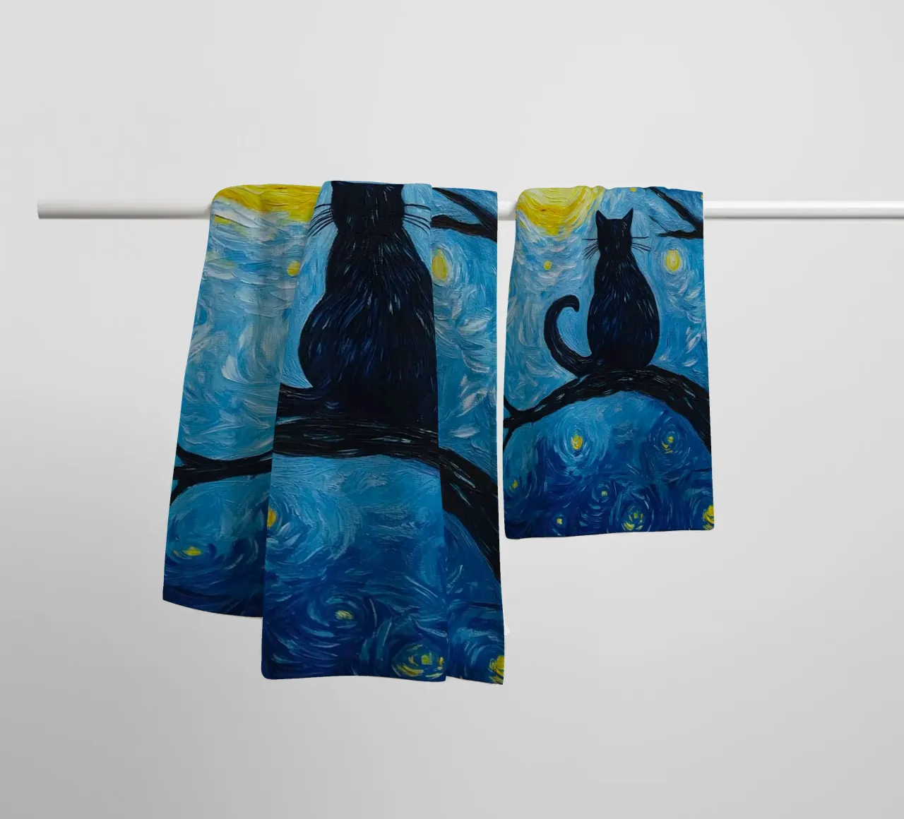 cat on branch asciugamano da bagno da lifeline