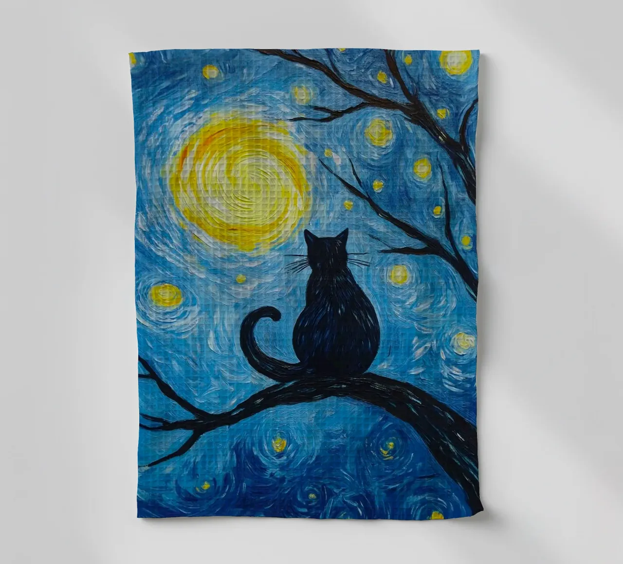 cat on branch canovaccio da cucina da lifeline