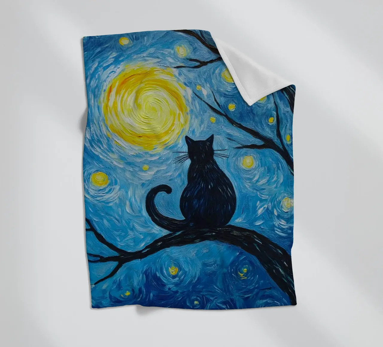 cat on branch coperta in pile da lifeline