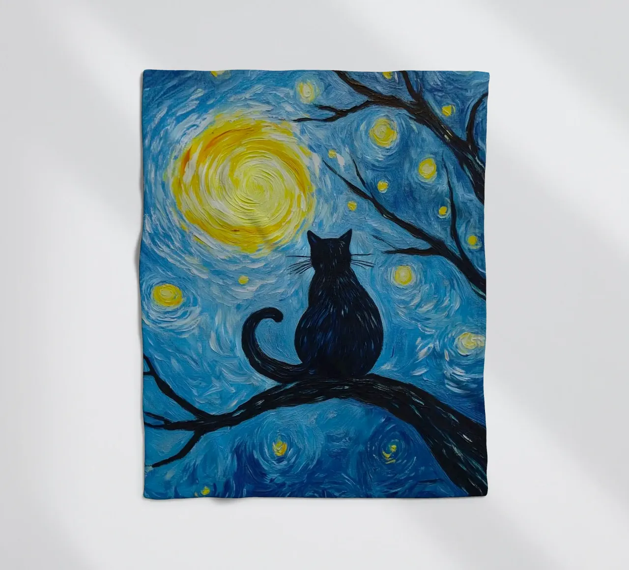 cat on branch coperta in pile da lifeline