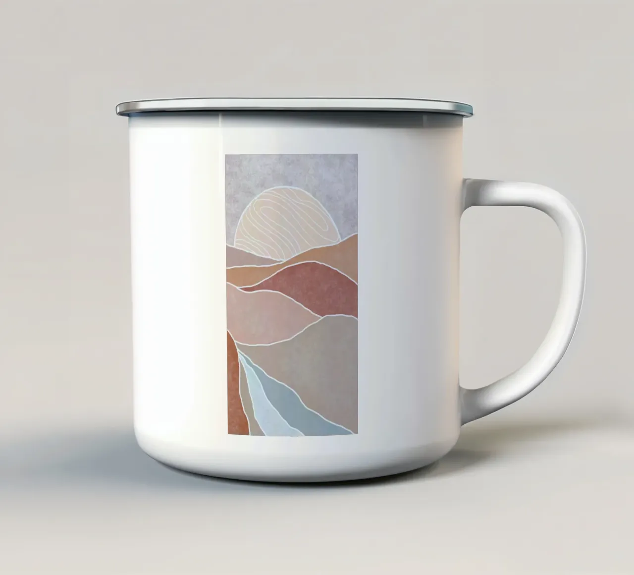 wave line mountain tazza in smalto da lifeline