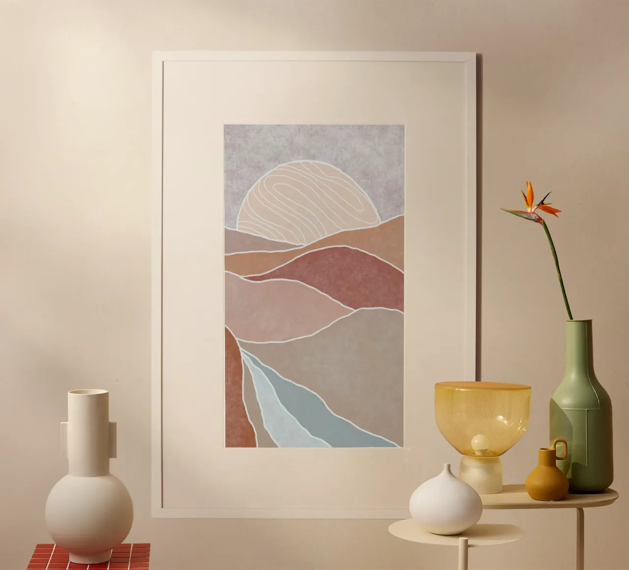wave line mountain poster da lifeline