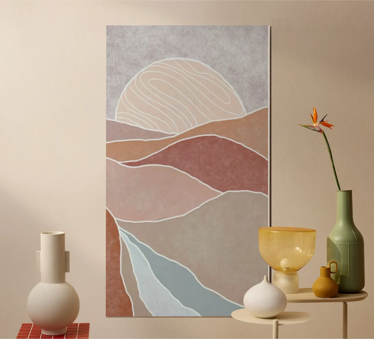 wave line mountain poster da lifeline