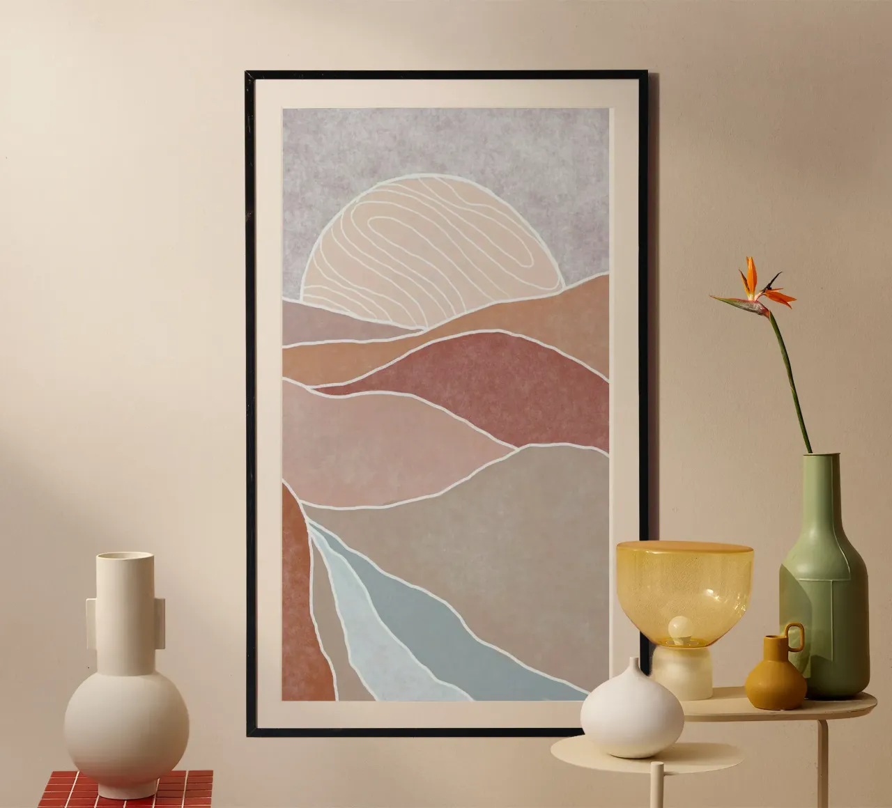 wave line mountain poster da lifeline