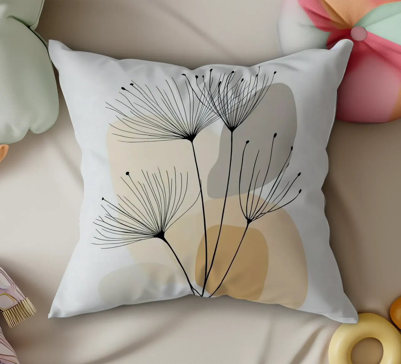 line canvas branch cuscino da miracle
