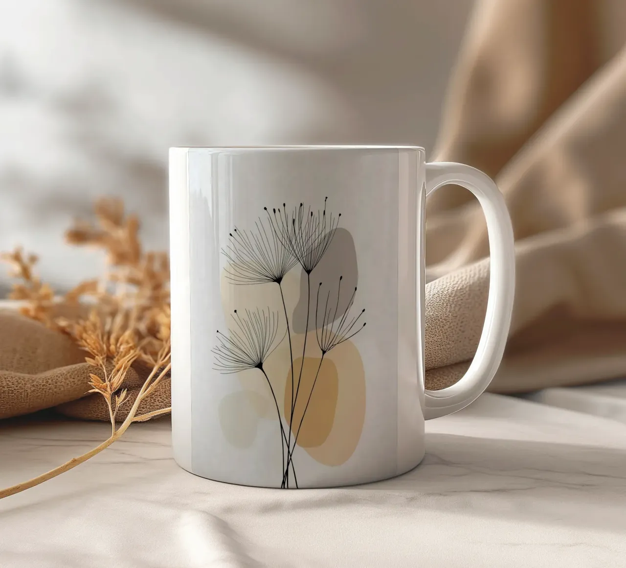 line canvas branch tazza in ceramica da miracle