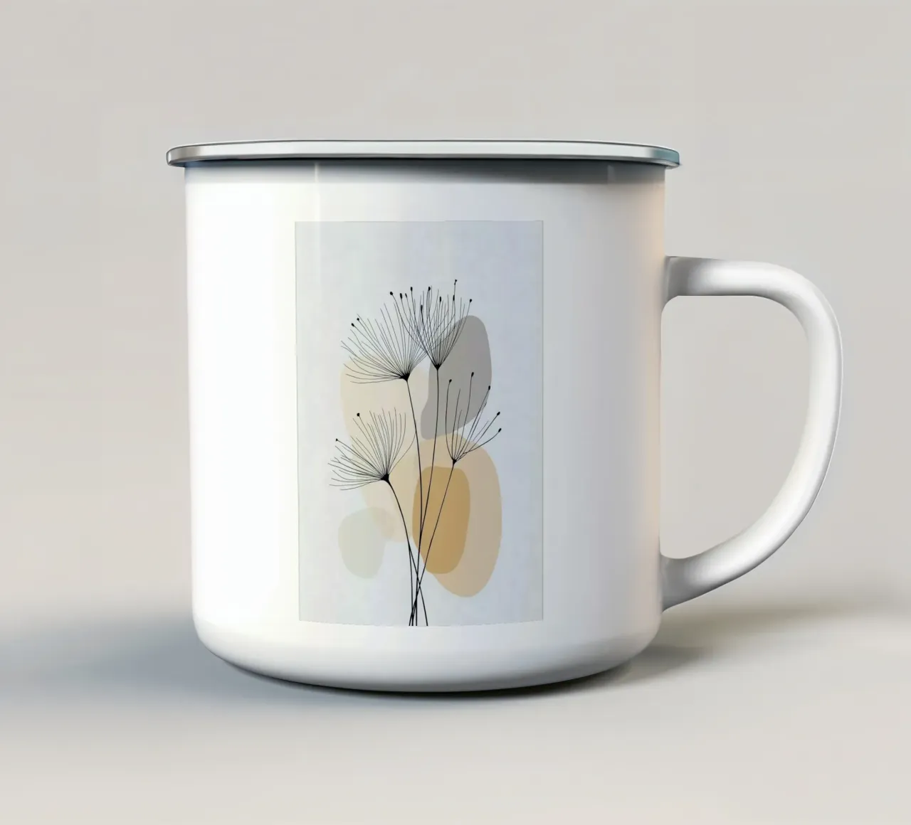 line canvas branch tazza in smalto da miracle