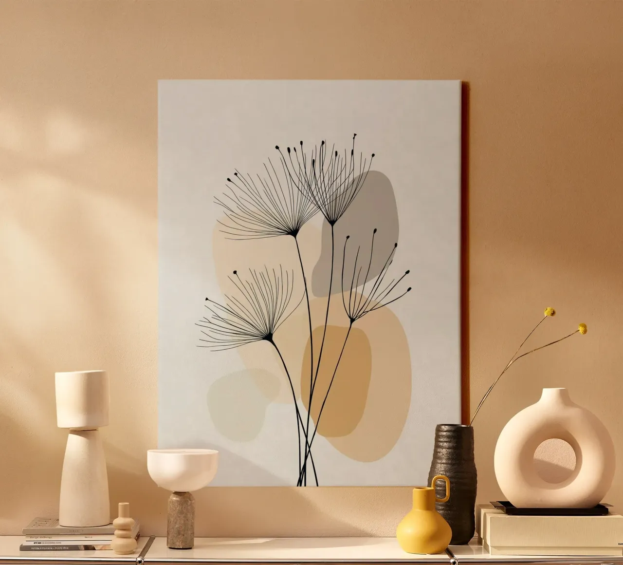 line canvas branch tela con Cornice a cassetta da miracle