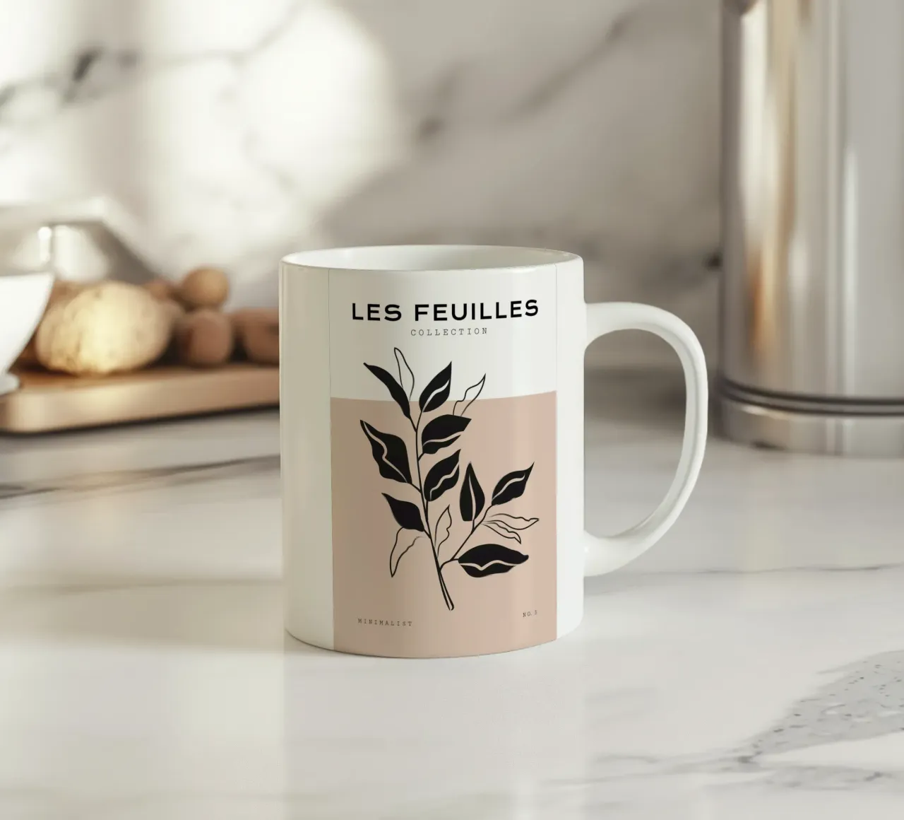 Boho Bohemian 7 Corchorus ceramic mug by Boho Print Collection