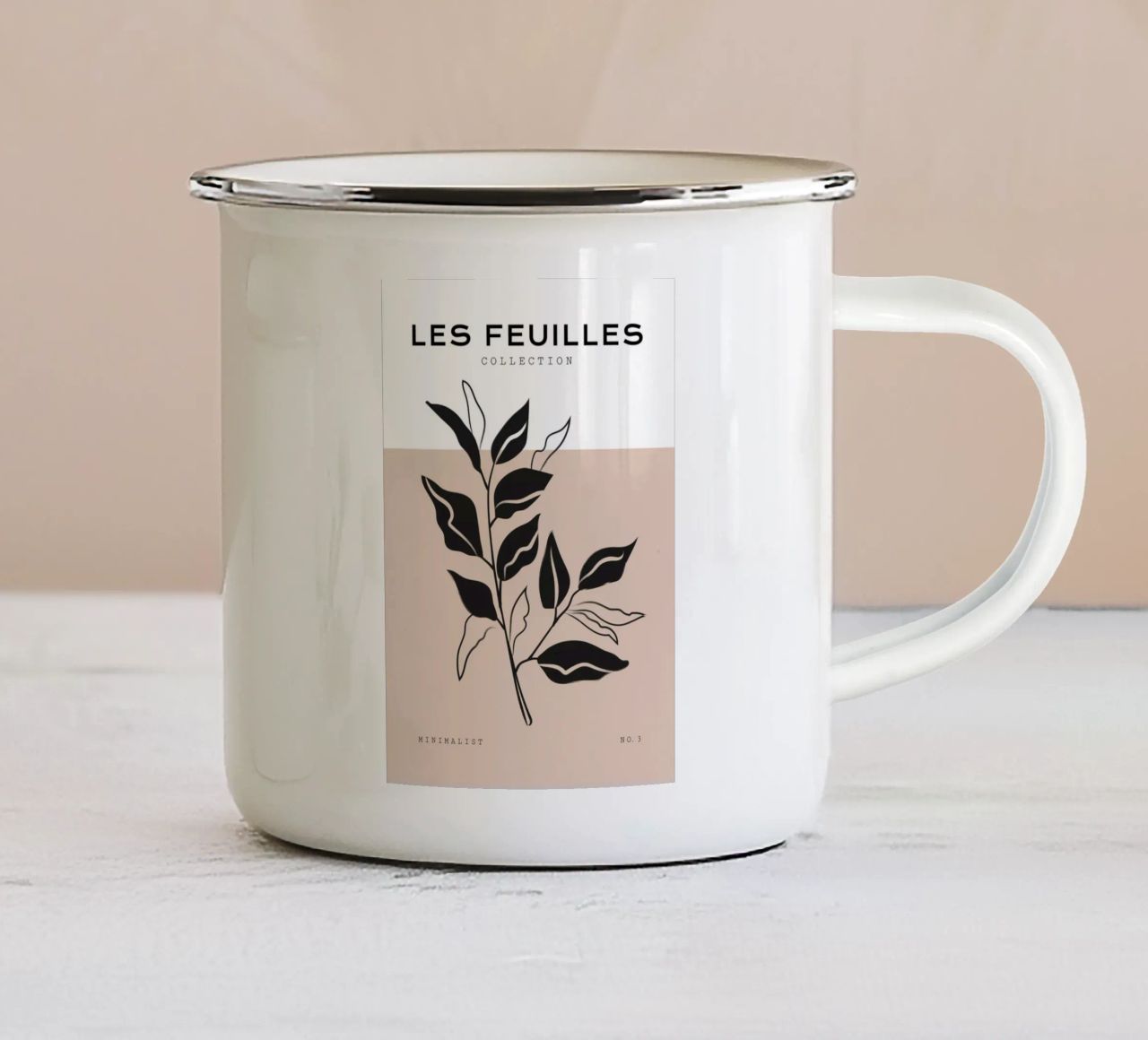 Boho Bohemian 7 Corchorus mug en émail de Boho Print Collection