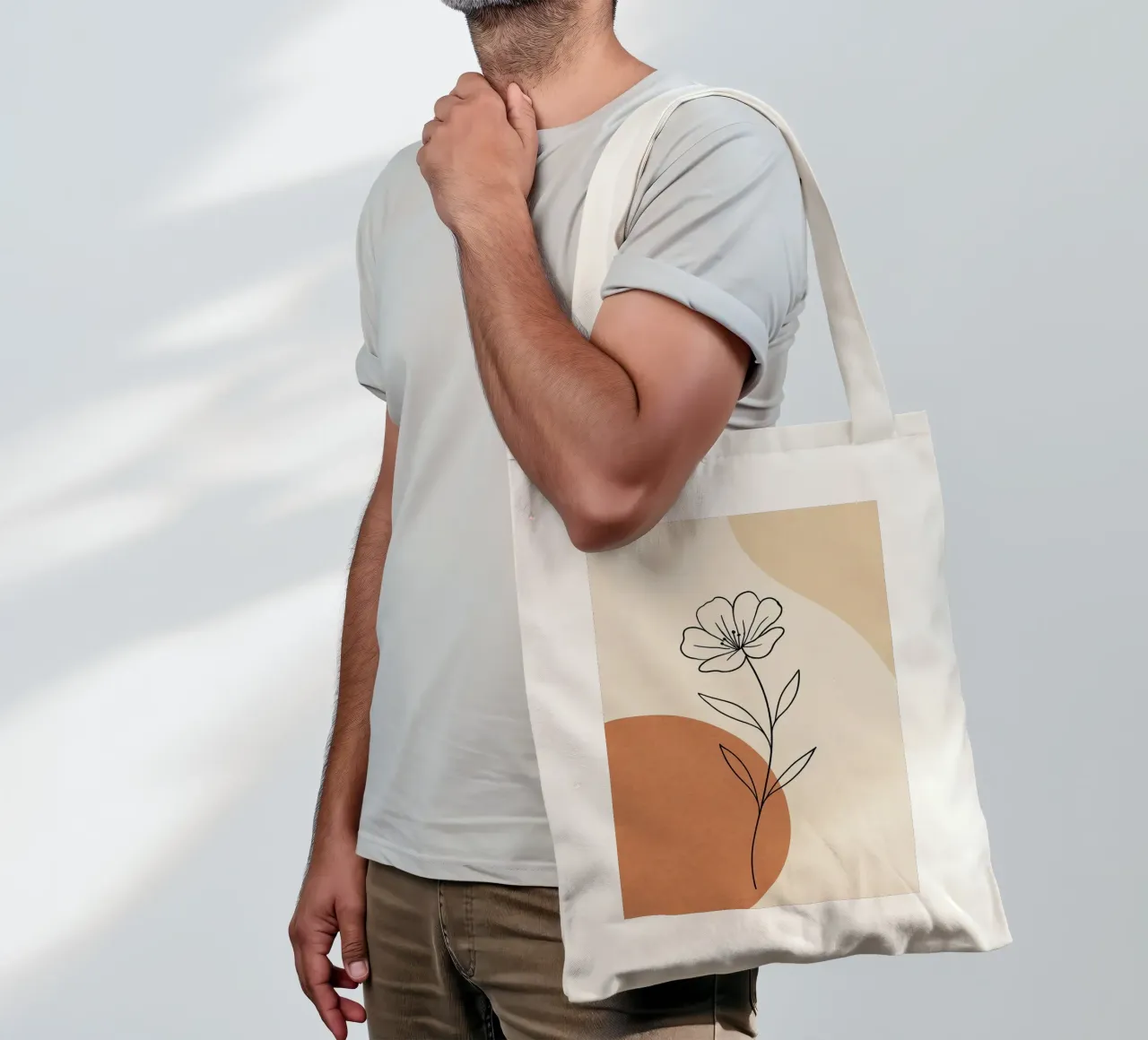 curve line color and flower borsa in juta da lifeline