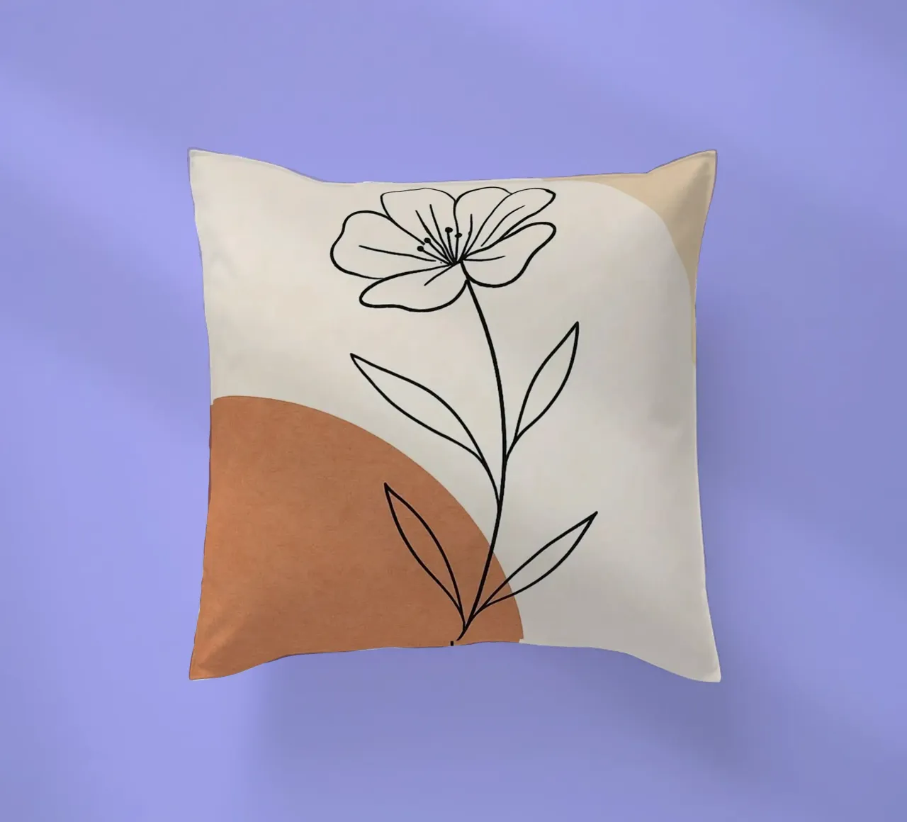 curve line color and flower cuscino da lifeline