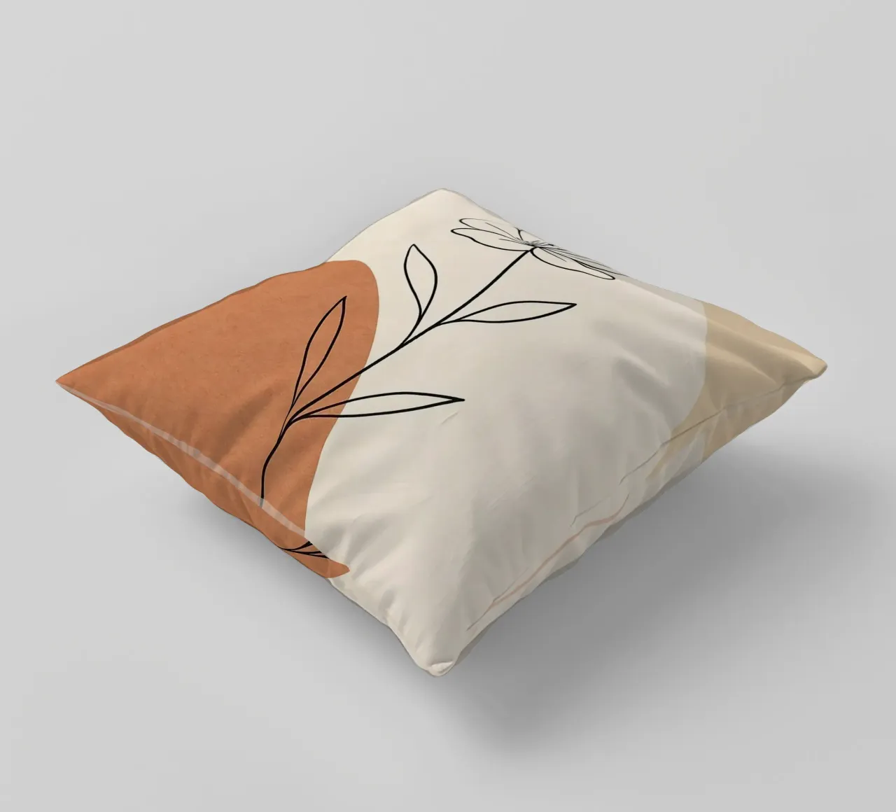 curve line color and flower cuscino da lifeline