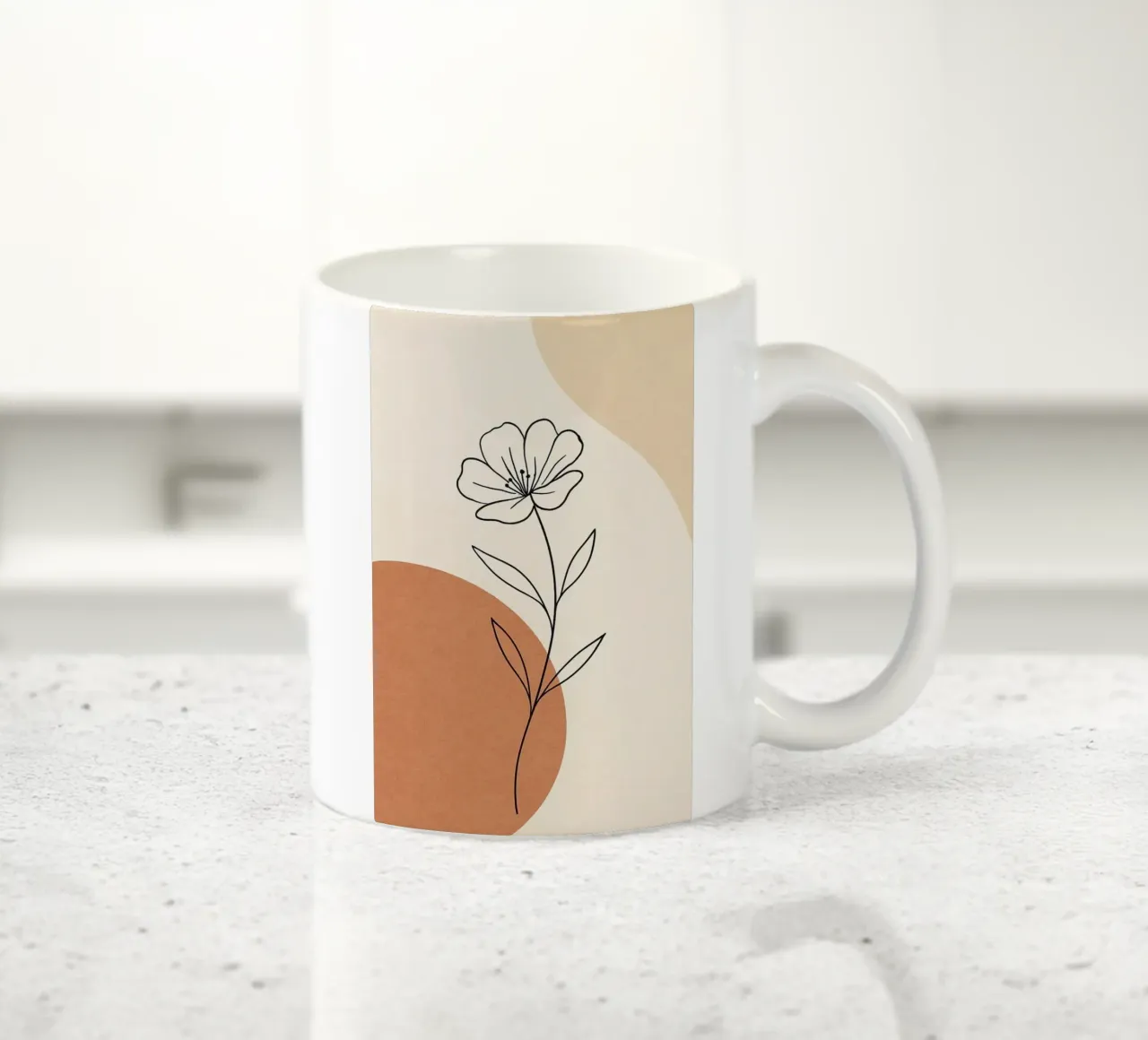 curve line color and flower tazza in ceramica da lifeline