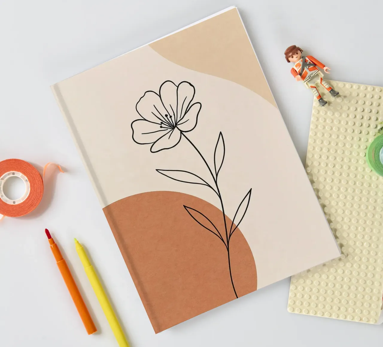 curve line color and flower notebook by lifeline