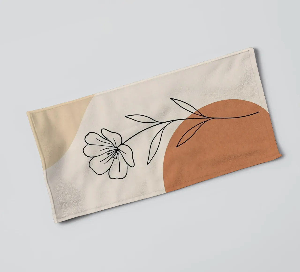 curve line color and flower asciugamano da bagno da lifeline