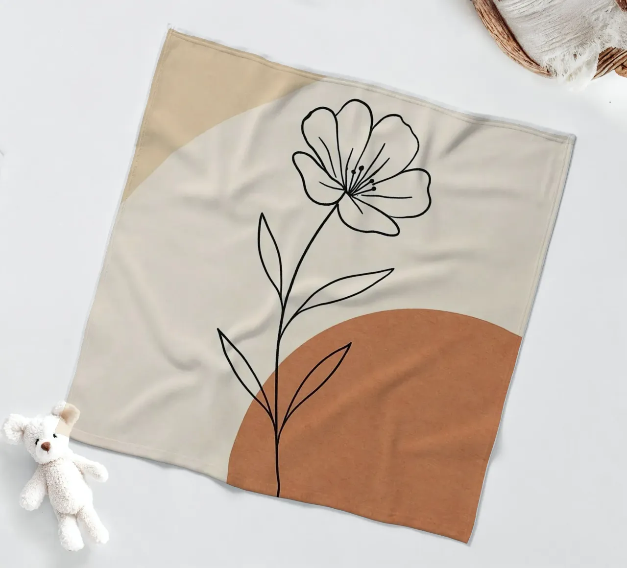 curve line color and flower coperta in pile da lifeline