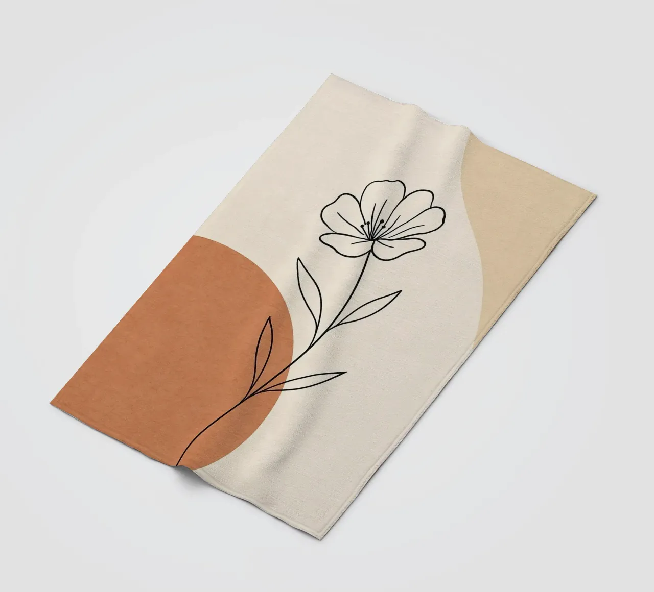 curve line color and flower coperta in pile da lifeline