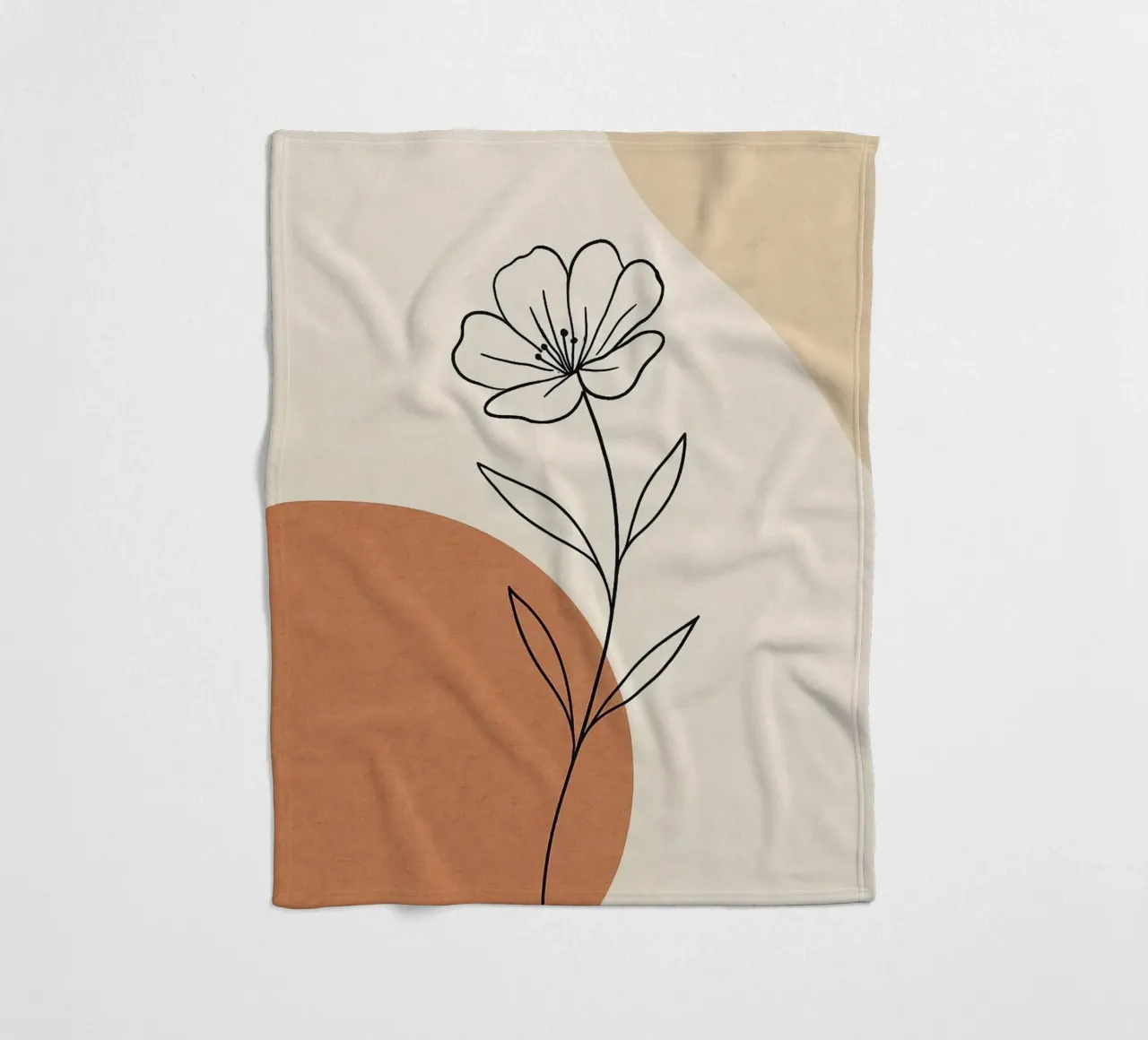 curve line color and flower coperta in pile da lifeline