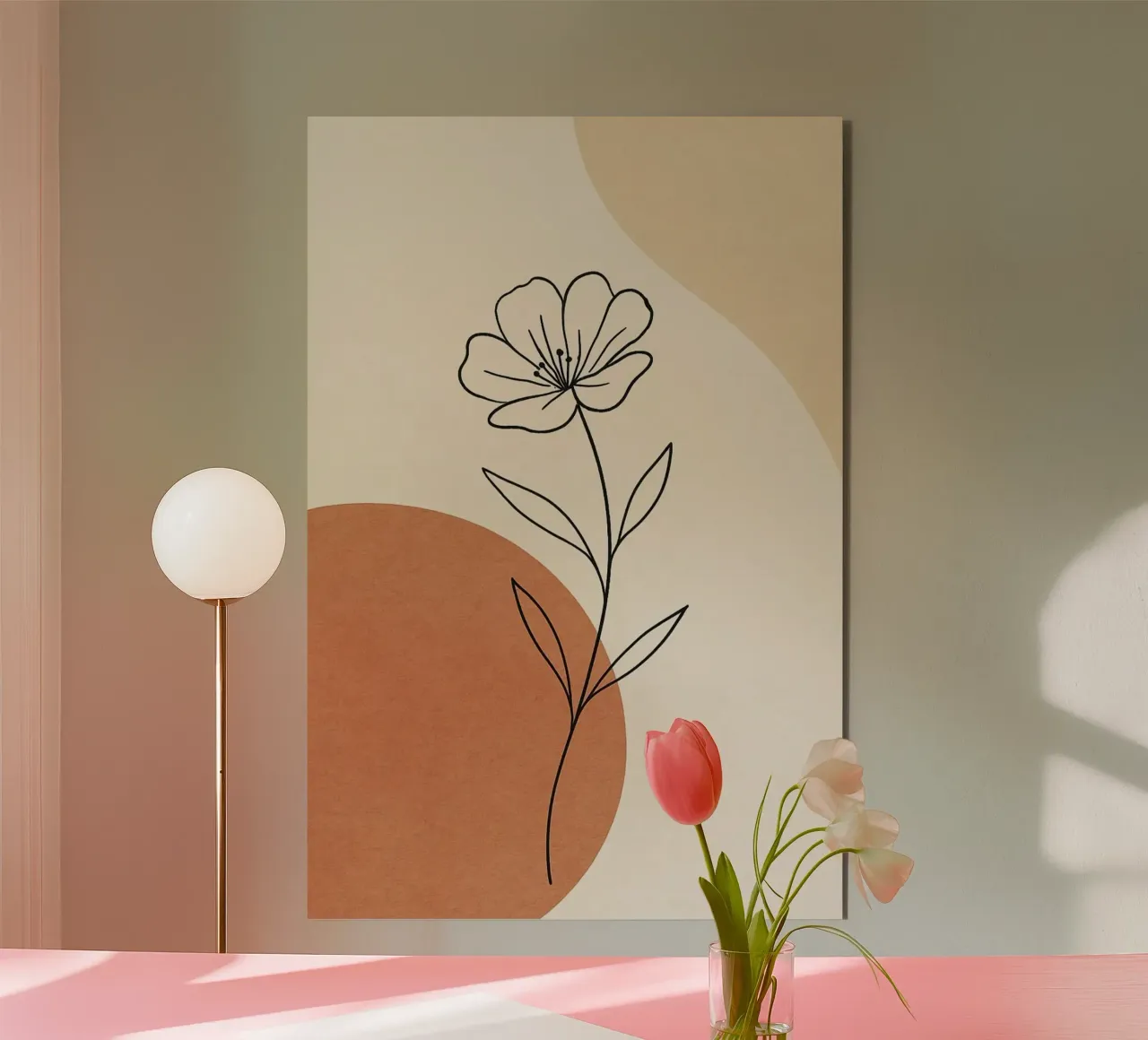 curve line color and flower alluminio dibond da lifeline