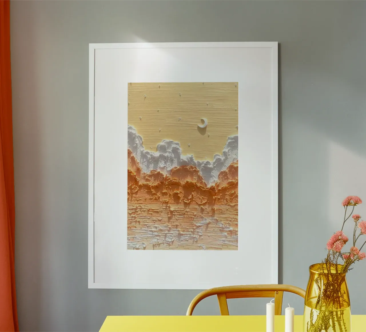 art water and moon poster con telaio in plastica da miracle