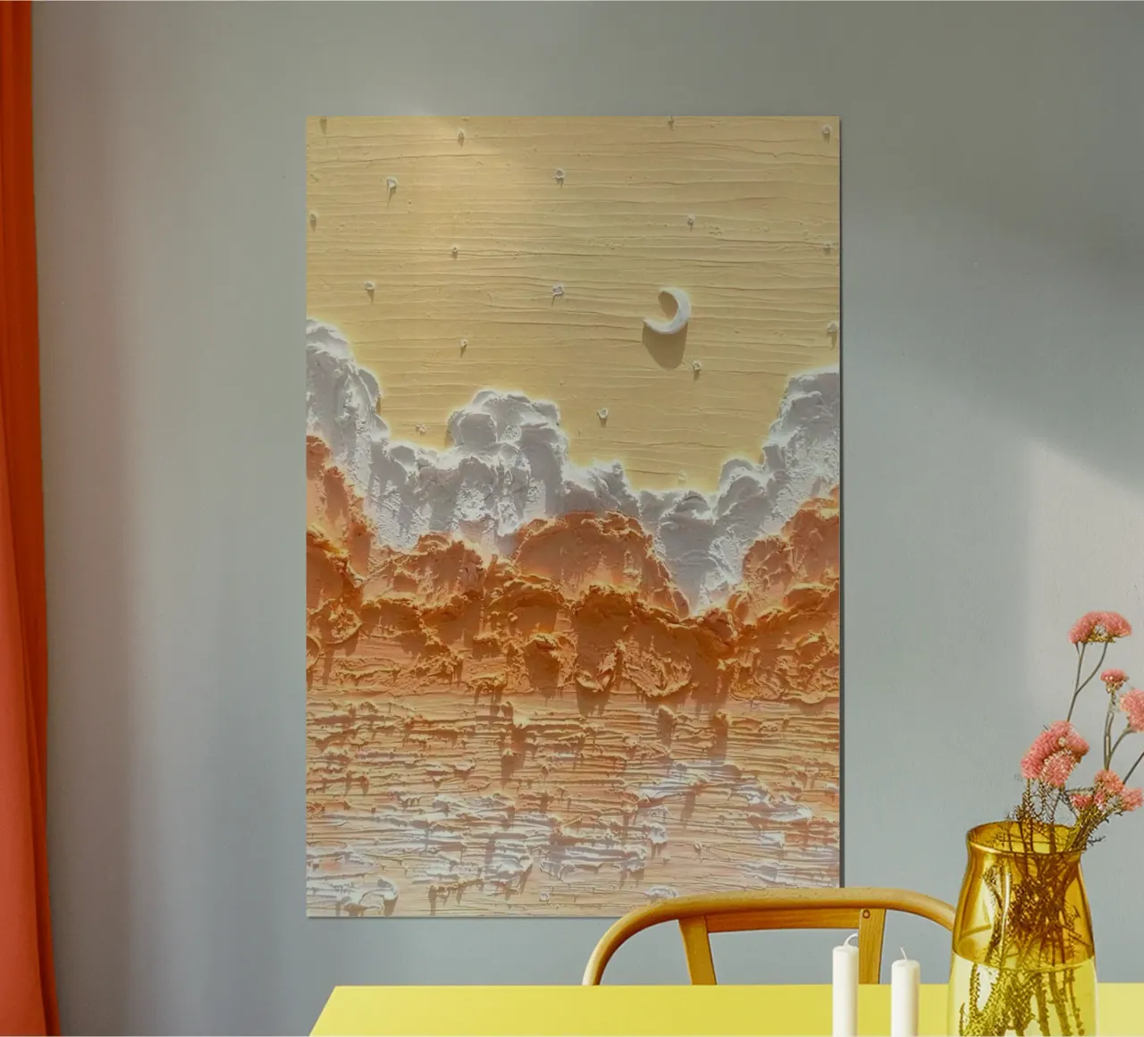 art water and moon poster con telaio in plastica da miracle