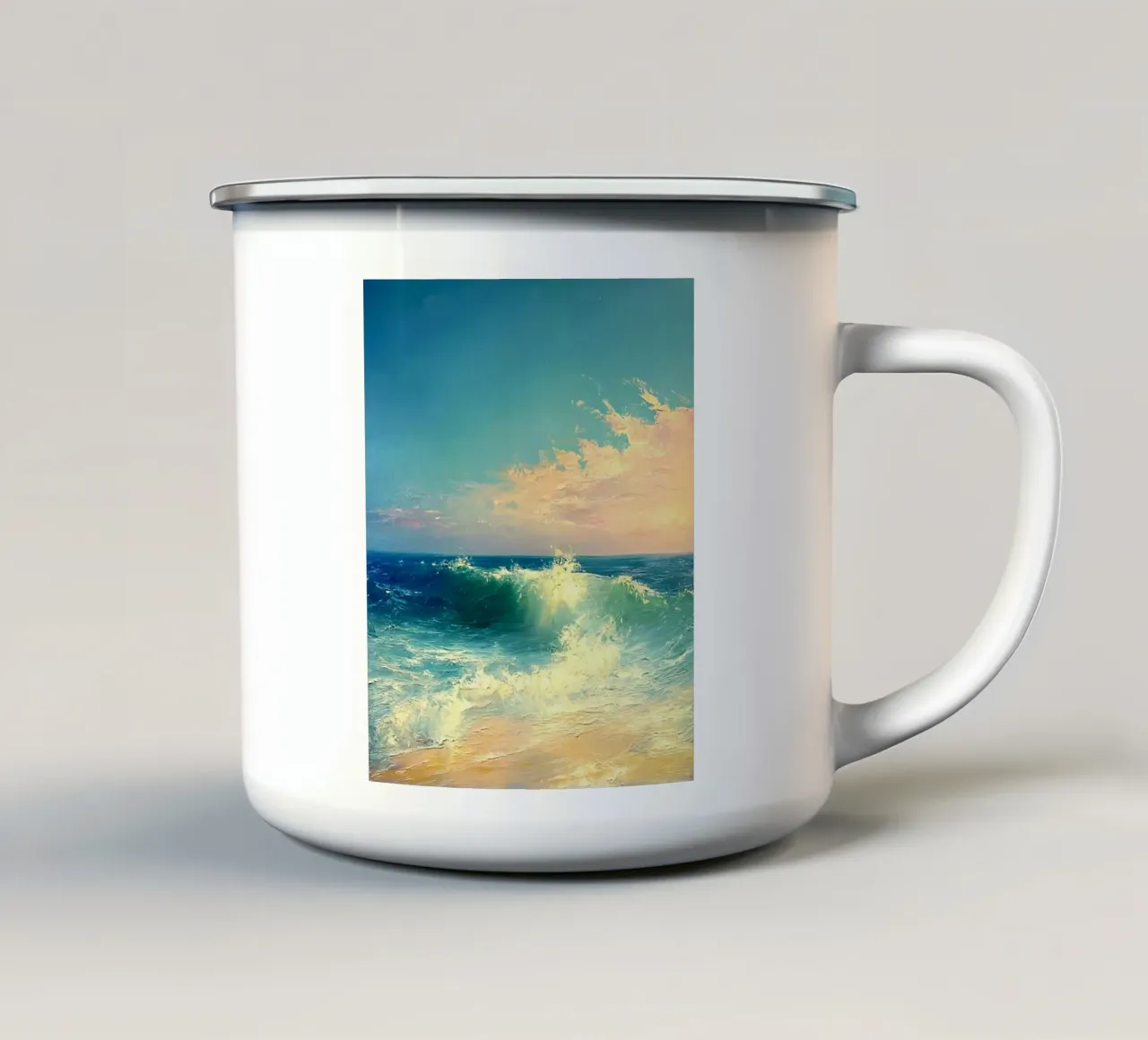 ocean wave shining tazza in smalto da lifeline