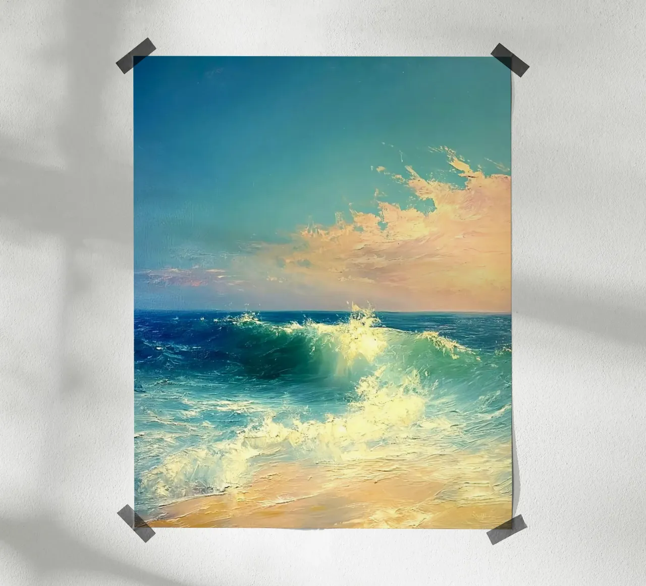 ocean wave shining poster da lifeline
