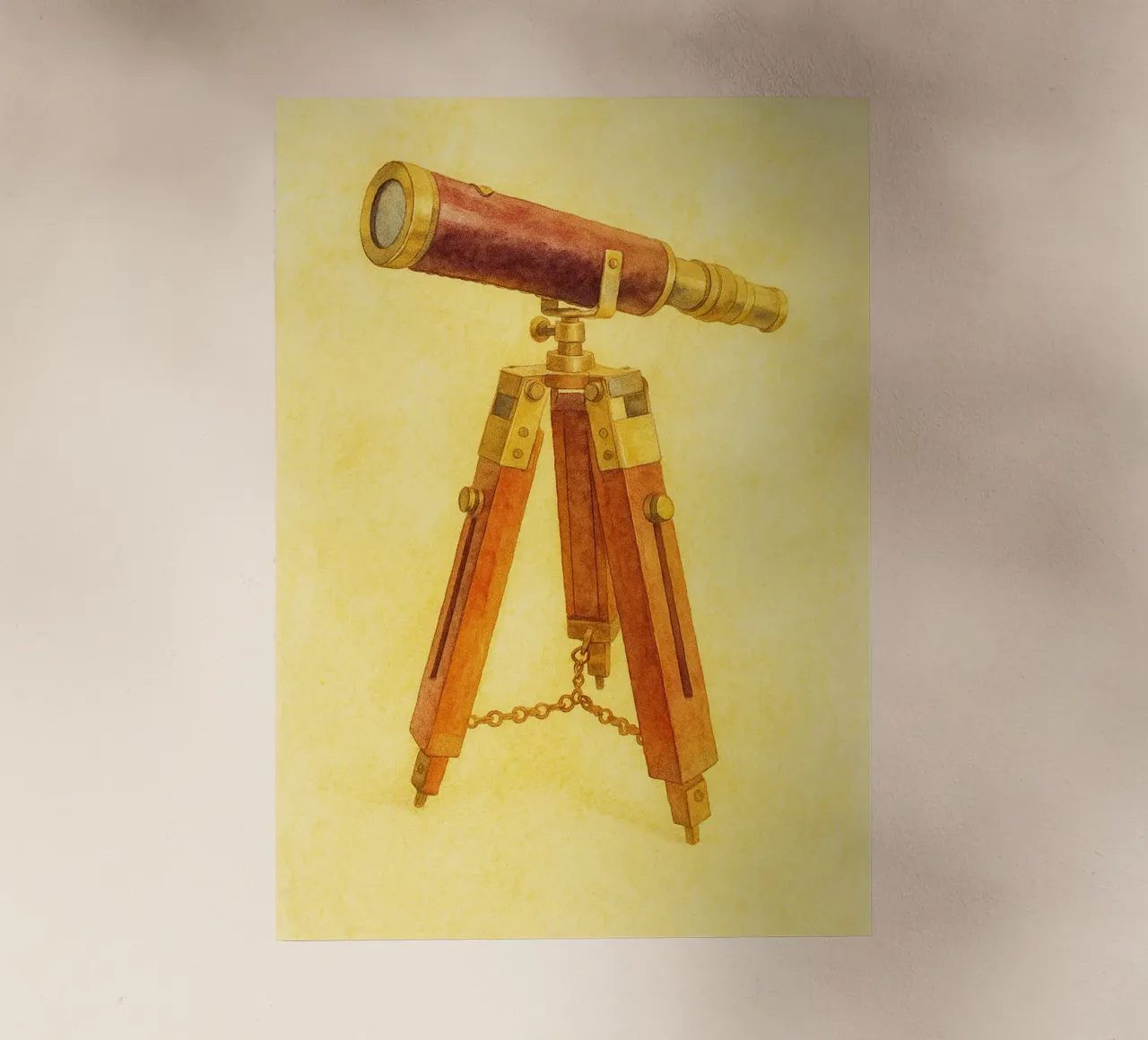 telescopio vecchio dipinto d'epoca pellicola backlit da kroocoot